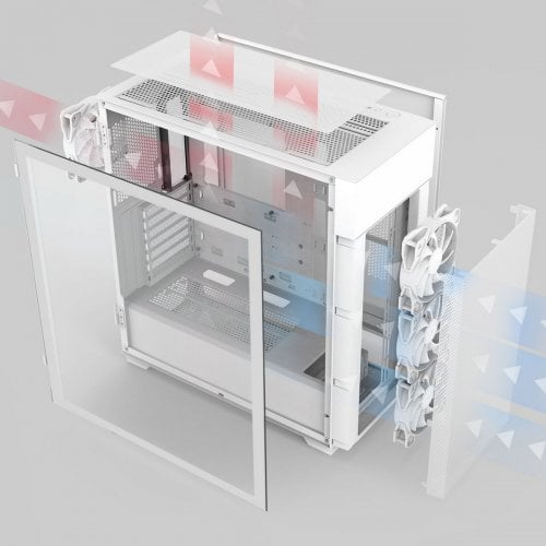Корпус Zalman S5 Neo Tempered Glass без БЖ White купити з перевіркою сумісності: огляд, характеристики, ціна у Києві, Львові, Вінниці, Хмельницькому, Івано-Франківську, Україні | інтернет-магазин TELEMART.UA фото