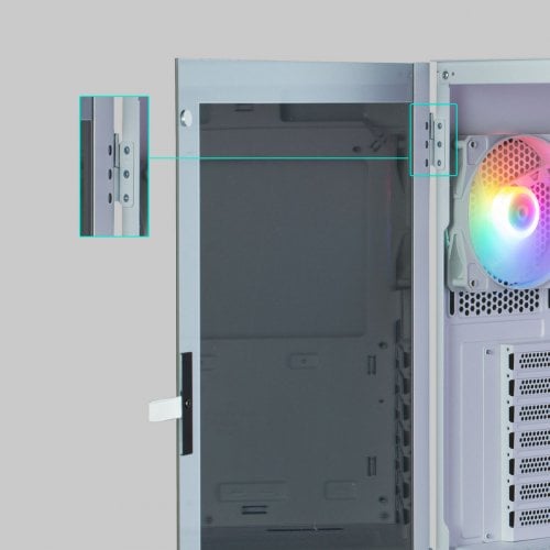 Корпус Zalman S5 Neo Tempered Glass без БЖ White купити з перевіркою сумісності: огляд, характеристики, ціна у Києві, Львові, Вінниці, Хмельницькому, Івано-Франківську, Україні | інтернет-магазин TELEMART.UA фото