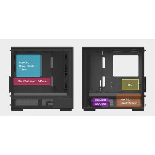 Корпус Zalman P10 Namu Tempered Glass без БЖ Black купити з перевіркою сумісності: огляд, характеристики, ціна у Києві, Львові, Вінниці, Хмельницькому, Івано-Франківську, Україні | інтернет-магазин TELEMART.UA фото