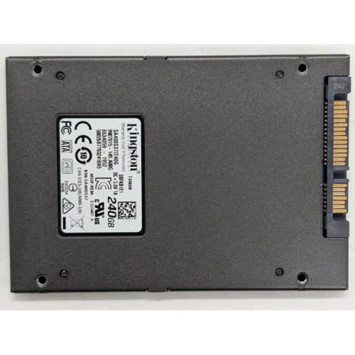 Ssd-диск Kingston SSDNow A400 TLC 240GB 2.5'' (SA400S37/240G) (Відновлено продавцем, 769118) купити з перевіркою сумісності: огляд, характеристики, ціна у Києві, Львові, Вінниці, Хмельницькому, Івано-Франківську, Україні | інтернет-магазин TELEMART.UA фото