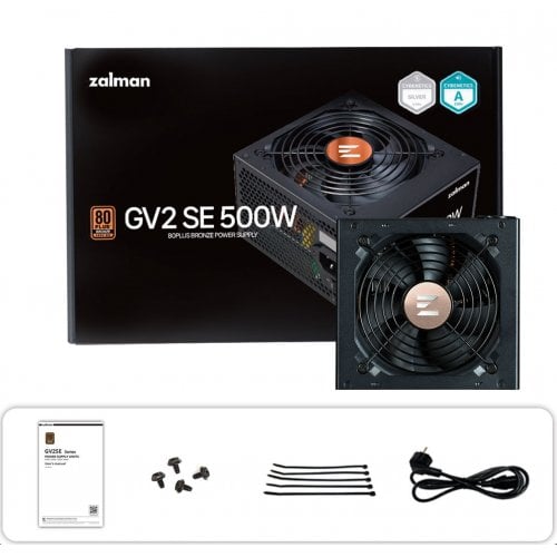 Блок живлення Zalman GV2SE 500W (ZM500-GV2SE) купити з перевіркою сумісності: огляд, характеристики, ціна у Києві, Львові, Вінниці, Хмельницькому, Івано-Франківську, Україні | інтернет-магазин TELEMART.UA фото