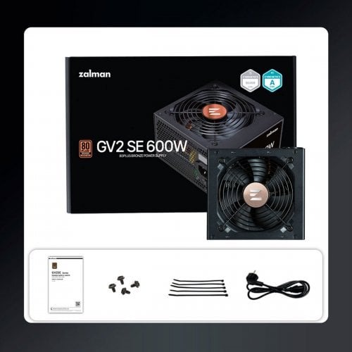Купить Блок питания Zalman GV2SE 600W (ZM600-GV2SE) с проверкой совместимости: обзор, характеристики, цена в Киеве, Днепре, Одессе, Харькове, Украине | интернет-магазин TELEMART.UA фото