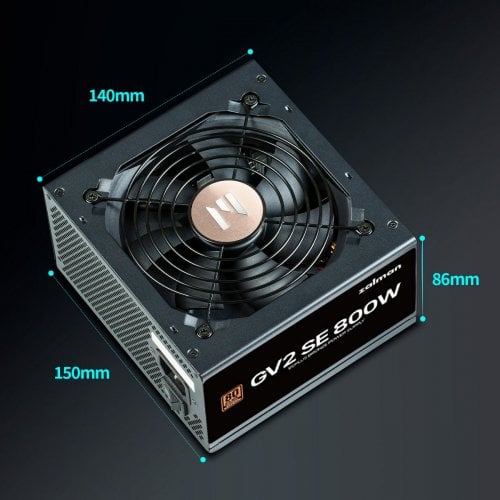 Блок живлення Zalman GV2SE 800W (ZM800-GV2SE) купити з перевіркою сумісності: огляд, характеристики, ціна у Києві, Львові, Вінниці, Хмельницькому, Івано-Франківську, Україні | інтернет-магазин TELEMART.UA фото