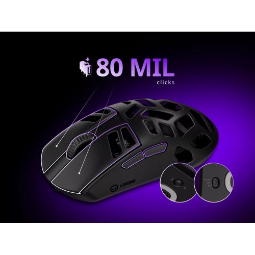 Купить Мышка Lorgar Elite MSE90W Wireless (LRG-MSE90W-DG) Dark Grey - цена в Харькове, Киеве, Днепре, Одессе
в интернет-магазине Telemart фото