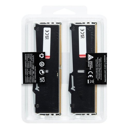 Купить ОЗУ Kingston DDR5 64GB (2x32GB) 5600Mhz FURY Beast RGB Black (KF556C36BBE2AK2-64) с проверкой совместимости: обзор, характеристики, цена в Киеве, Днепре, Одессе, Харькове, Украине | интернет-магазин TELEMART.UA фото