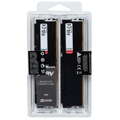Купить ОЗУ Kingston DDR5 64GB (2x32GB) 6000Mhz FURY Beast Black (KF560C36BBE2K2-64) с проверкой совместимости: обзор, характеристики, цена в Киеве, Днепре, Одессе, Харькове, Украине | интернет-магазин TELEMART.UA фото