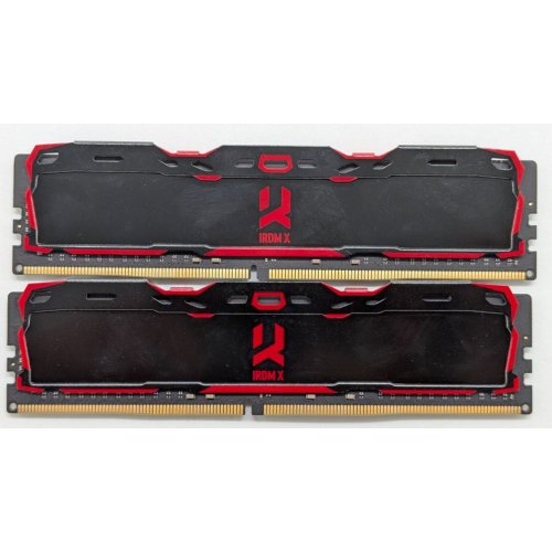Купить Озу GoodRAM DDR4 32GB (2x16GB) 3200Mhz IRDM X Black (IR-X3200D464L16A/32GDC) (Восстановлено продавцом, 769347) с проверкой совместимости: обзор, характеристики, цена в Киеве, Днепре, Одессе, Харькове, Украине | интернет-магазин TELEMART.UA фото