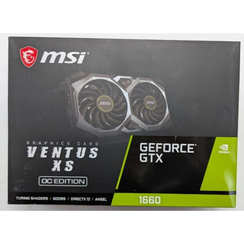 Відеокарта MSI GeForce GTX 1660 VENTUS XS OC 6144MB (GTX 1660 VENTUS XS 6G OC) (Відновлено продавцем, 769360) купити з перевіркою сумісності: огляд, характеристики, ціна у Києві, Львові, Вінниці, Хмельницькому, Івано-Франківську, Україні | інтернет-магазин TELEMART.UA фото