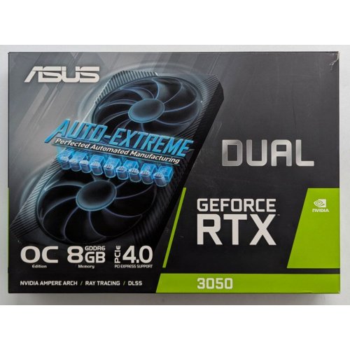 Купить Видеокарта Asus Dual GeForce RTX 3050 OC V2 8192MB (DUAL-RTX3050-O8G-V2) (Восстановлено продавцом, 769380) с проверкой совместимости: обзор, характеристики, цена в Киеве, Днепре, Одессе, Харькове, Украине | интернет-магазин TELEMART.UA фото