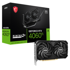 Уценка видеокарта MSI GeForce RTX 4060 Ti VENTUS 2X BLACK OC 8192MB (RTX 4060 Ti VENTUS 2X BLACK 8G OC) (Повреждена упаковка, 769456)