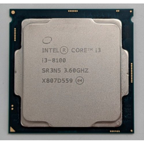 Процесор Intel Core i3-8100 3.6GHz 6MB s1151 Tray (CM8068403377308) (Відновлено продавцем, 769459) купити з перевіркою сумісності: огляд, характеристики, ціна у Києві, Львові, Вінниці, Хмельницькому, Івано-Франківську, Україні | інтернет-магазин TELEMART.UA фото