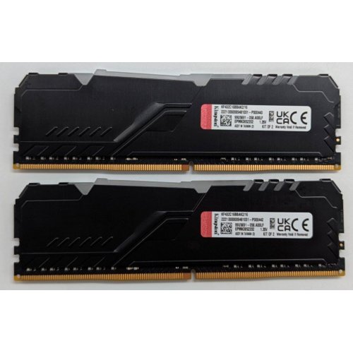 Купить Озу Kingston DDR4 16GB (2x8GB) 3200Mhz FURY Beast RGB Black (KF432C16BBAK2/16) (Восстановлено продавцом, 769462) с проверкой совместимости: обзор, характеристики, цена в Киеве, Днепре, Одессе, Харькове, Украине | интернет-магазин TELEMART.UA фото