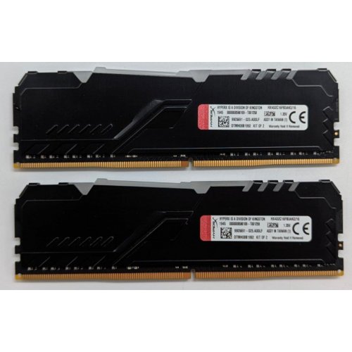 Купить Озу HyperX DDR4 16GB (2x8GB) 3200Mhz Fury RGB (HX432C16FB3AK2/16) (Восстановлено продавцом, 769466) с проверкой совместимости: обзор, характеристики, цена в Киеве, Днепре, Одессе, Харькове, Украине | интернет-магазин TELEMART.UA фото