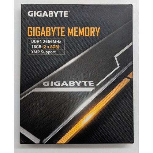 Купить Озу Gigabyte DDR4 16GB (2x8GB) 2666Mhz (GP-GR26C16S8K2HU416) (Восстановлено продавцом, 769475) с проверкой совместимости: обзор, характеристики, цена в Киеве, Днепре, Одессе, Харькове, Украине | интернет-магазин TELEMART.UA фото