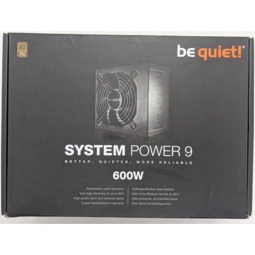 Блок живлення Be Quiet! System Power 9 600W (BN247) (Відновлено продавцем, 769640) купити з перевіркою сумісності: огляд, характеристики, ціна у Києві, Львові, Вінниці, Хмельницькому, Івано-Франківську, Україні | інтернет-магазин TELEMART.UA фото