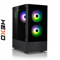 Комп'ютер HEXO Gaming RTX5060 Pro+ (HGOP-7500FN5060TI-32S1TBKGLS) Black / AMD Ryzen 5 7500F (3.7-5.0), 6 ядер / RTX 5060 Ti / 32 ГБ (DDR5) / 1024 ГБ (SSD)