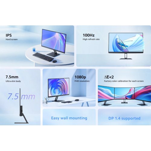 Купити Монітор Xiaomi 23.8" A24i (ELA5444EU) Black - ціна в Києві, Львові, Вінниці, Хмельницькому, Франківську, Україні | інтернет-магазин TELEMART.UA фото