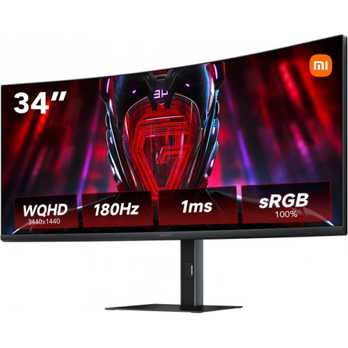 Купить Монитор Xiaomi 34" G34WQi (ELA5454EU) Black - цена в Харькове, Киеве, Днепре, Одессе
в интернет-магазине Telemart фото