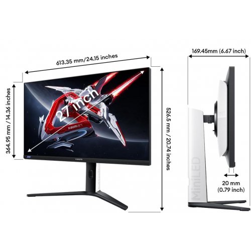 Купити Монітор Xiaomi 27" G Pro 27i (ELA5585EU) Black - ціна в Києві, Львові, Вінниці, Хмельницькому, Франківську, Україні | інтернет-магазин TELEMART.UA фото