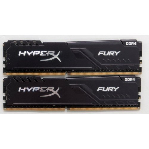 Озп HyperX DDR4 32GB (2x16GB) 3200Mhz Fury Black (HX432C16FB4K2/32) (Відновлено продавцем, 769975) купити з перевіркою сумісності: огляд, характеристики, ціна у Києві, Львові, Вінниці, Хмельницькому, Івано-Франківську, Україні | інтернет-магазин TELEMART.UA фото