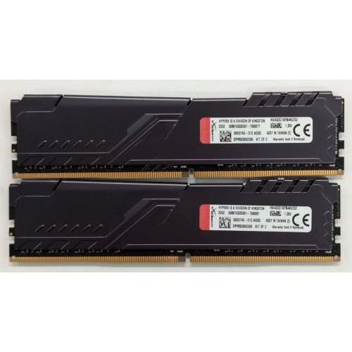 Озп HyperX DDR4 32GB (2x16GB) 3200Mhz Fury Black (HX432C16FB4K2/32) (Відновлено продавцем, 769975) купити з перевіркою сумісності: огляд, характеристики, ціна у Києві, Львові, Вінниці, Хмельницькому, Івано-Франківську, Україні | інтернет-магазин TELEMART.UA фото