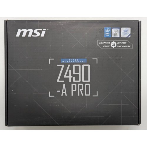 Купить Материнская плата MSI Z490-A PRO (s1200, Intel Z490) (Восстановлено продавцом, 769977) с проверкой совместимости: обзор, характеристики, цена в Киеве, Днепре, Одессе, Харькове, Украине | интернет-магазин TELEMART.UA фото