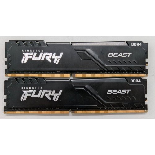 Озп Kingston DDR4 16GB (2x8GB) 3600Mhz FURY Beast Black (KF436C17BBK2/16) (Відновлено продавцем, 769995) купити з перевіркою сумісності: огляд, характеристики, ціна у Києві, Львові, Вінниці, Хмельницькому, Івано-Франківську, Україні | інтернет-магазин TELEMART.UA фото
