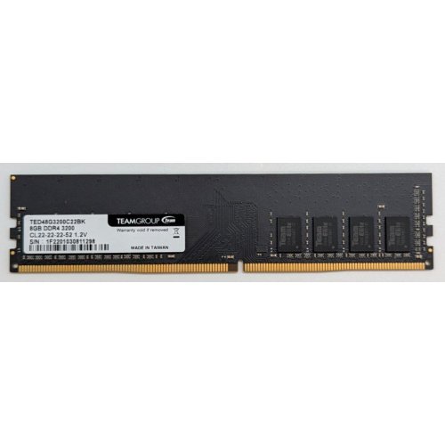 Озп Team 8 GB DDR4 3200 MHz Elite (TED48G3200C22BK) (Відновлено продавцем, 770195) купити з перевіркою сумісності: огляд, характеристики, ціна у Києві, Львові, Вінниці, Хмельницькому, Івано-Франківську, Україні | інтернет-магазин TELEMART.UA фото