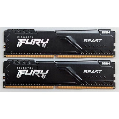 Купить Озу Kingston DDR4 16GB (2x8GB) 3200Mhz FURY Beast Black (KF432C16BBK2/16) (Восстановлено продавцом, 770212) с проверкой совместимости: обзор, характеристики, цена в Киеве, Днепре, Одессе, Харькове, Украине | интернет-магазин TELEMART.UA фото