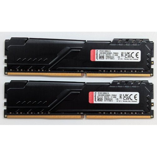 Купить Озу Kingston DDR4 16GB (2x8GB) 3200Mhz FURY Beast Black (KF432C16BBK2/16) (Восстановлено продавцом, 770212) с проверкой совместимости: обзор, характеристики, цена в Киеве, Днепре, Одессе, Харькове, Украине | интернет-магазин TELEMART.UA фото