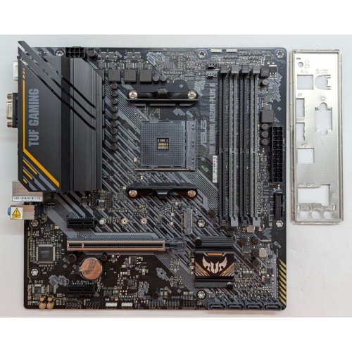 Материнська плата Asus TUF GAMING A520M-PLUS II (sAM4, A520) (Відновлено продавцем, 770218) купити з перевіркою сумісності: огляд, характеристики, ціна у Києві, Львові, Вінниці, Хмельницькому, Івано-Франківську, Україні | інтернет-магазин TELEMART.UA фото
