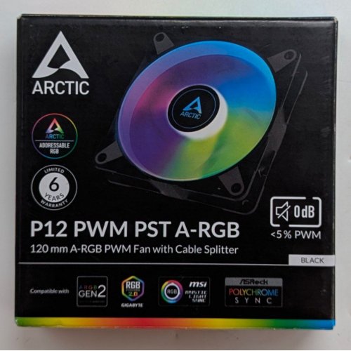 Купить Кулер для корпуса Arctic P12 PWM PST A-RGB 0dB (ACFAN00231A) Black (Восстановлено продавцом, 770429) с проверкой совместимости: обзор, характеристики, цена в Киеве, Днепре, Одессе, Харькове, Украине | интернет-магазин TELEMART.UA фото