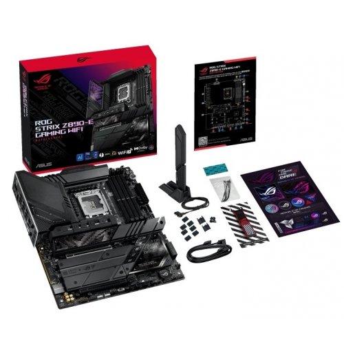 Купить Уценка материнская плата Asus ROG STRIX Z890-E GAMING WIFI (s1851, Intel Z890) (Следы использования, 770461) с проверкой совместимости: обзор, характеристики, цена в Киеве, Днепре, Одессе, Харькове, Украине | интернет-магазин TELEMART.UA фото