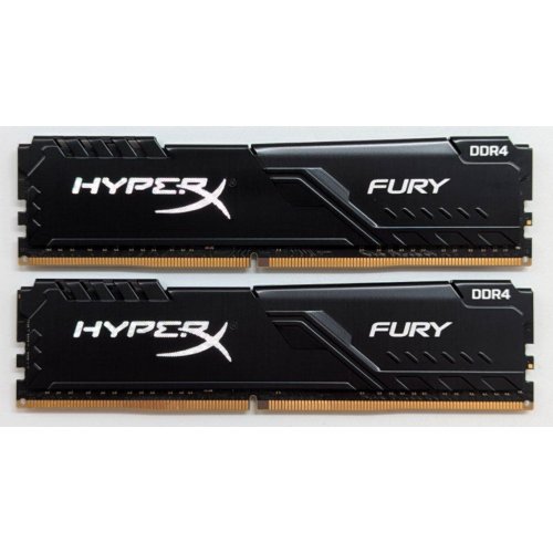 Озп HyperX DDR4 32GB (2x16GB) 3200Mhz Fury Black (HX432C16FB4K2/32) (Відновлено продавцем, 770542) купити з перевіркою сумісності: огляд, характеристики, ціна у Києві, Львові, Вінниці, Хмельницькому, Івано-Франківську, Україні | інтернет-магазин TELEMART.UA фото