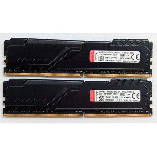 Озп HyperX DDR4 32GB (2x16GB) 3200Mhz Fury Black (HX432C16FB4K2/32) (Відновлено продавцем, 770542) купити з перевіркою сумісності: огляд, характеристики, ціна у Києві, Львові, Вінниці, Хмельницькому, Івано-Франківську, Україні | інтернет-магазин TELEMART.UA фото