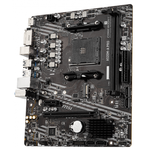 Купить Уценка материнская плата MSI A520M-A PRO (sAM4, AMD A520) (Следы использования, 770726) с проверкой совместимости: обзор, характеристики, цена в Киеве, Днепре, Одессе, Харькове, Украине | интернет-магазин TELEMART.UA фото