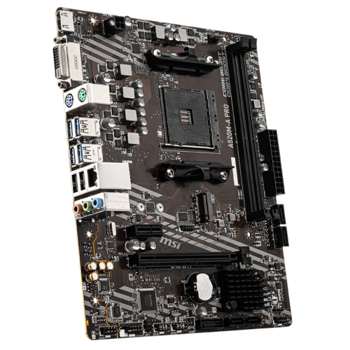 Купить Уценка материнская плата MSI A520M-A PRO (sAM4, AMD A520) (Следы использования, 770726) с проверкой совместимости: обзор, характеристики, цена в Киеве, Днепре, Одессе, Харькове, Украине | интернет-магазин TELEMART.UA фото