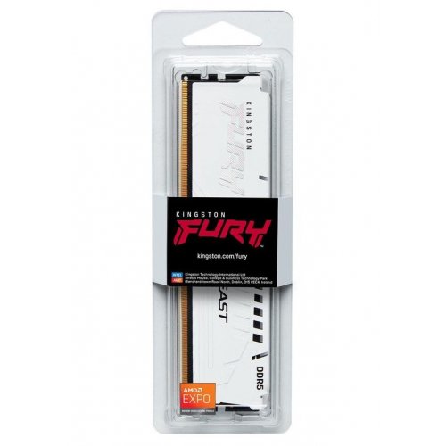 Купить Уценка озу Kingston DDR5 32GB 6400Mhz FURY Beast White (KF564C32BWE-32) (Повреждена упаковка, 770807) с проверкой совместимости: обзор, характеристики, цена в Киеве, Днепре, Одессе, Харькове, Украине | интернет-магазин TELEMART.UA фото