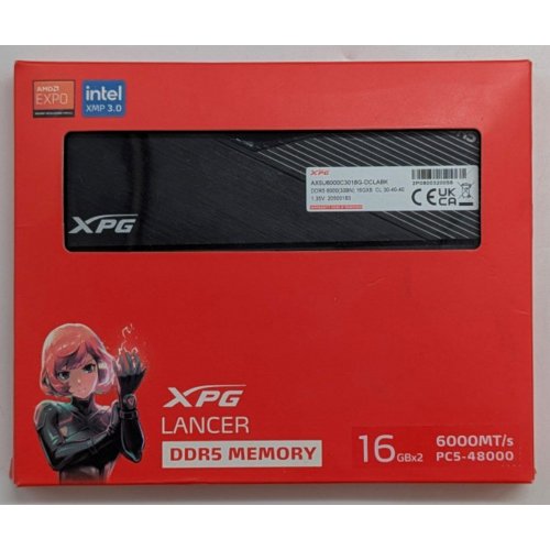Озп ADATA DDR5 32GB (2x16GB) 6000MHz XPG Lancer Black (AX5U6000C3016G-DCLABK) (Відновлено продавцем, 770888) купити з перевіркою сумісності: огляд, характеристики, ціна у Києві, Львові, Вінниці, Хмельницькому, Івано-Франківську, Україні | інтернет-магазин TELEMART.UA фото