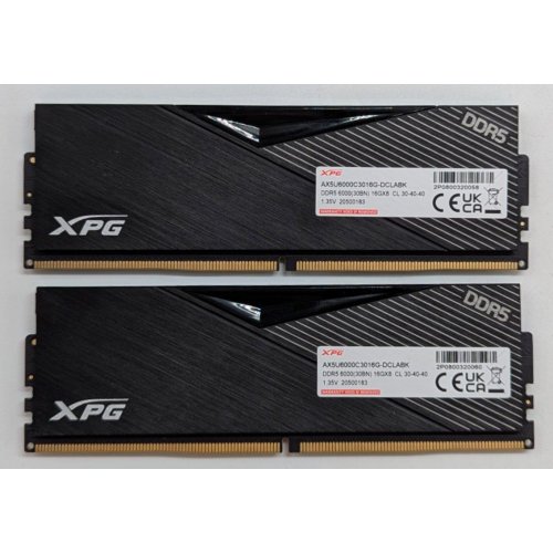 Озп ADATA DDR5 32GB (2x16GB) 6000MHz XPG Lancer Black (AX5U6000C3016G-DCLABK) (Відновлено продавцем, 770888) купити з перевіркою сумісності: огляд, характеристики, ціна у Києві, Львові, Вінниці, Хмельницькому, Івано-Франківську, Україні | інтернет-магазин TELEMART.UA фото