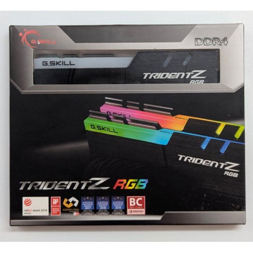 Озп G.Skill DDR4 16GB (2x8GB) 3600Mhz Trident Z RGB (F4-3600C19D-16GTZRB) (Відновлено продавцем, 770889) купити з перевіркою сумісності: огляд, характеристики, ціна у Києві, Львові, Вінниці, Хмельницькому, Івано-Франківську, Україні | інтернет-магазин TELEMART.UA фото