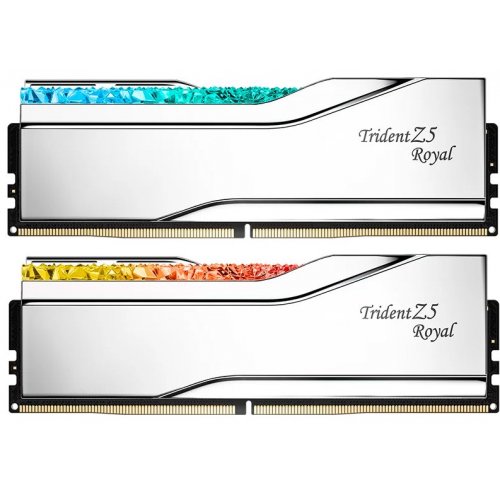Озп G.Skill DDR5 32GB (2x16GB) 7200Mhz Trident Z5 Royal Silver (F5-7200J3445G16GX2-TR5S) (Відновлено продавцем, 771118) купити з перевіркою сумісності: огляд, характеристики, ціна у Києві, Львові, Вінниці, Хмельницькому, Івано-Франківську, Україні | інтернет-магазин TELEMART.UA фото