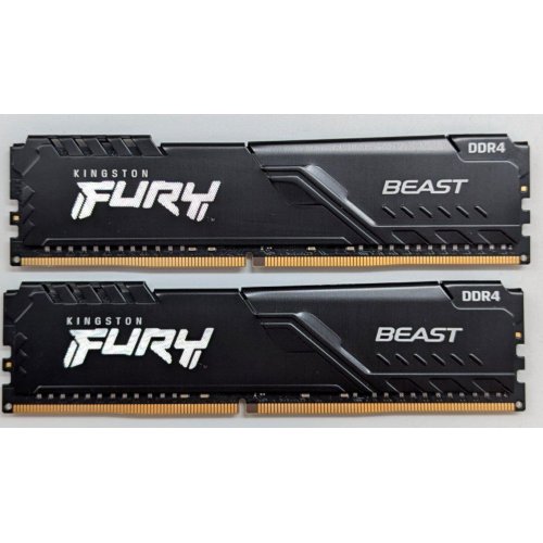Озп Kingston DDR4 32GB (2x16GB) 3200Mhz FURY Beast Black (KF432C16BB1K2/32) (Відновлено продавцем, 771148) купити з перевіркою сумісності: огляд, характеристики, ціна у Києві, Львові, Вінниці, Хмельницькому, Івано-Франківську, Україні | інтернет-магазин TELEMART.UA фото