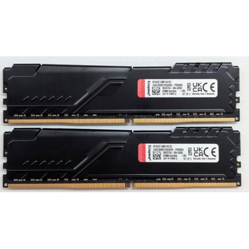 Озп Kingston DDR4 32GB (2x16GB) 3200Mhz FURY Beast Black (KF432C16BB1K2/32) (Відновлено продавцем, 771148) купити з перевіркою сумісності: огляд, характеристики, ціна у Києві, Львові, Вінниці, Хмельницькому, Івано-Франківську, Україні | інтернет-магазин TELEMART.UA фото
