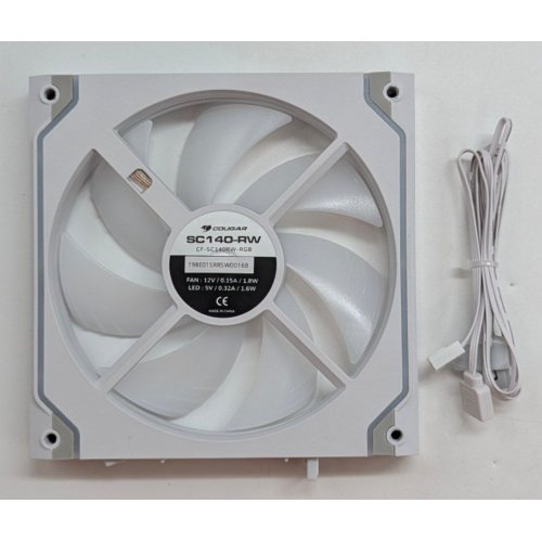Купить Кулер для корпуса Cougar SC140 ARGB Reverse White (Восстановлено продавцом, 771157) с проверкой совместимости: обзор, характеристики, цена в Киеве, Днепре, Одессе, Харькове, Украине | интернет-магазин TELEMART.UA фото