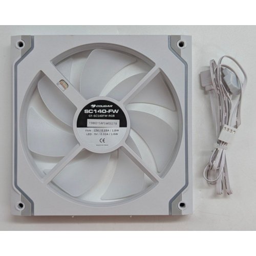 Купить Кулер для корпуса Cougar SC140 ARGB White (Восстановлено продавцом, 771164) с проверкой совместимости: обзор, характеристики, цена в Киеве, Днепре, Одессе, Харькове, Украине | интернет-магазин TELEMART.UA фото