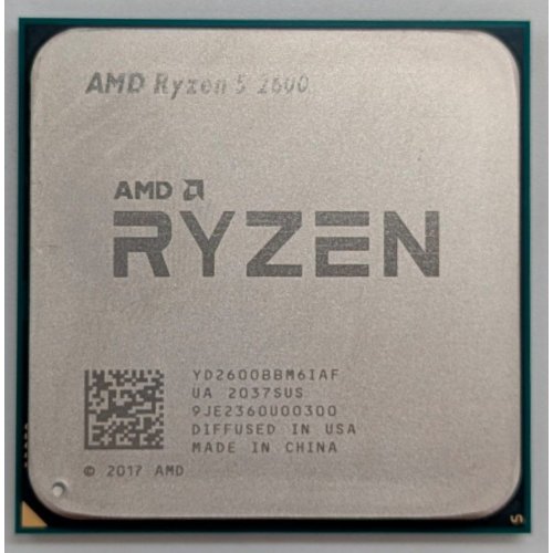 Процесор AMD Ryzen 5 2600 3.4(3.9)GHz 16MB sAM4 Tray (YD2600BBM6IAF) (Відновлено продавцем, 771198) купити з перевіркою сумісності: огляд, характеристики, ціна у Києві, Львові, Вінниці, Хмельницькому, Івано-Франківську, Україні | інтернет-магазин TELEMART.UA фото