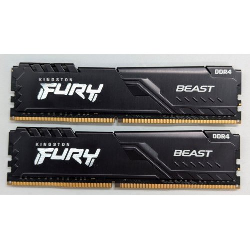 Купить Озу Kingston DDR4 32GB (2x16GB) 3600Mhz FURY Beast Black (KF436C18BBK2/32) (Восстановлено продавцом, 771199) с проверкой совместимости: обзор, характеристики, цена в Киеве, Днепре, Одессе, Харькове, Украине | интернет-магазин TELEMART.UA фото