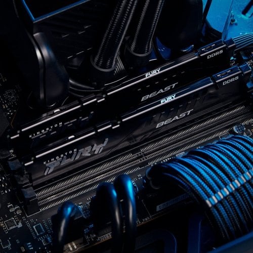ОЗП Kingston DDR5 64GB (2x32GB) 5600MHz FURY Beast Black (KF556C40BB2K2-64) купити з перевіркою сумісності: огляд, характеристики, ціна у Києві, Львові, Вінниці, Хмельницькому, Івано-Франківську, Україні | інтернет-магазин TELEMART.UA фото