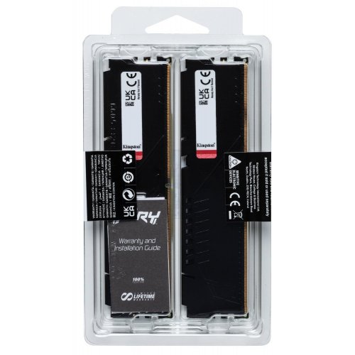 Купить ОЗУ Kingston DDR5 128GB (2x64GB) 5600MHz FURY Beast Black (KF556C40BBK2-128) с проверкой совместимости: обзор, характеристики, цена в Киеве, Днепре, Одессе, Харькове, Украине | интернет-магазин TELEMART.UA фото